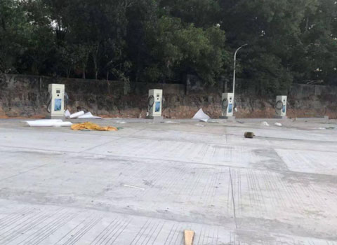 海南省定安縣辰龍客運站充電站120KW雙 海南省定安縣辰龍客運站充電站120KW雙